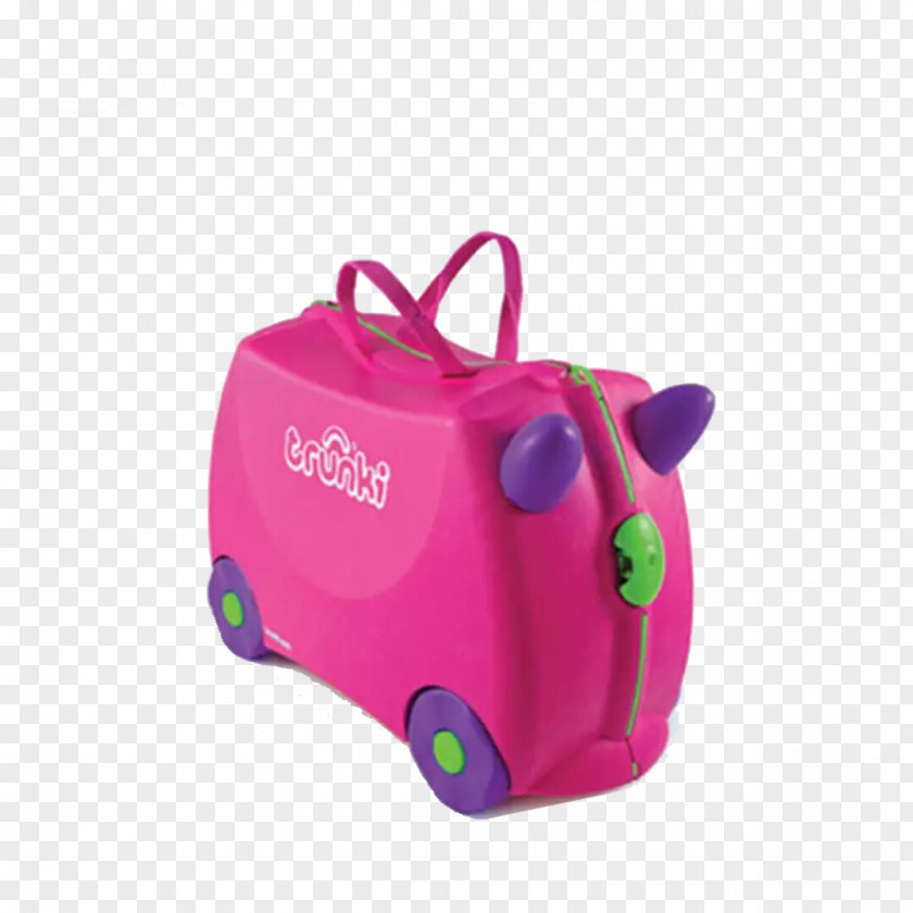 Children's Pink Suitcase Trunki Backpack Baggage Hand Luggage PNG