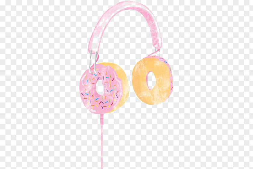 Donut Headphone Circle Pattern PNG