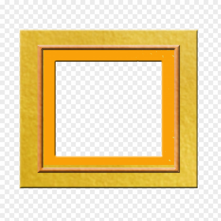 Orange Frame Picture Yellow Area Pattern PNG