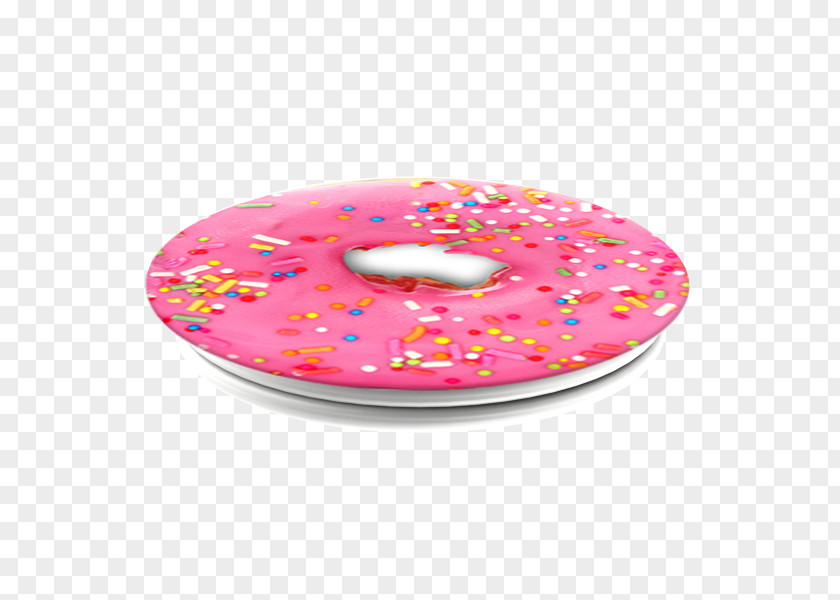 Pink Donut Donuts Frosting & Icing PopSockets Grip Stand Sprinkles PNG