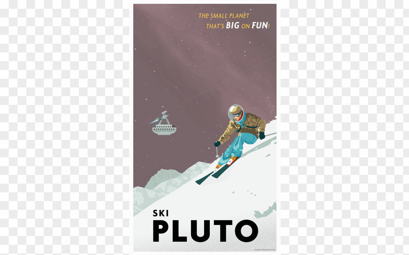 PLUTO Pluto Smithsonian Institution Poster Planet Art PNG