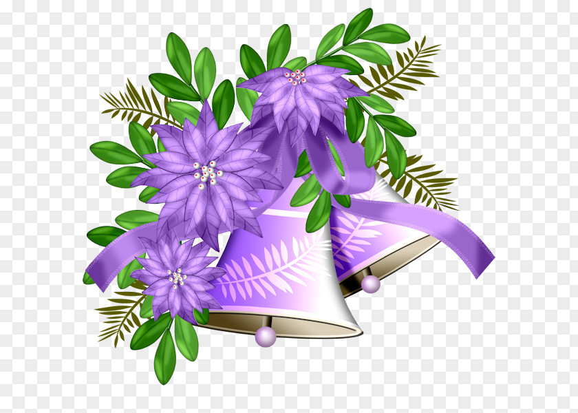 Purple Bell Flowers Evening Clip Art PNG