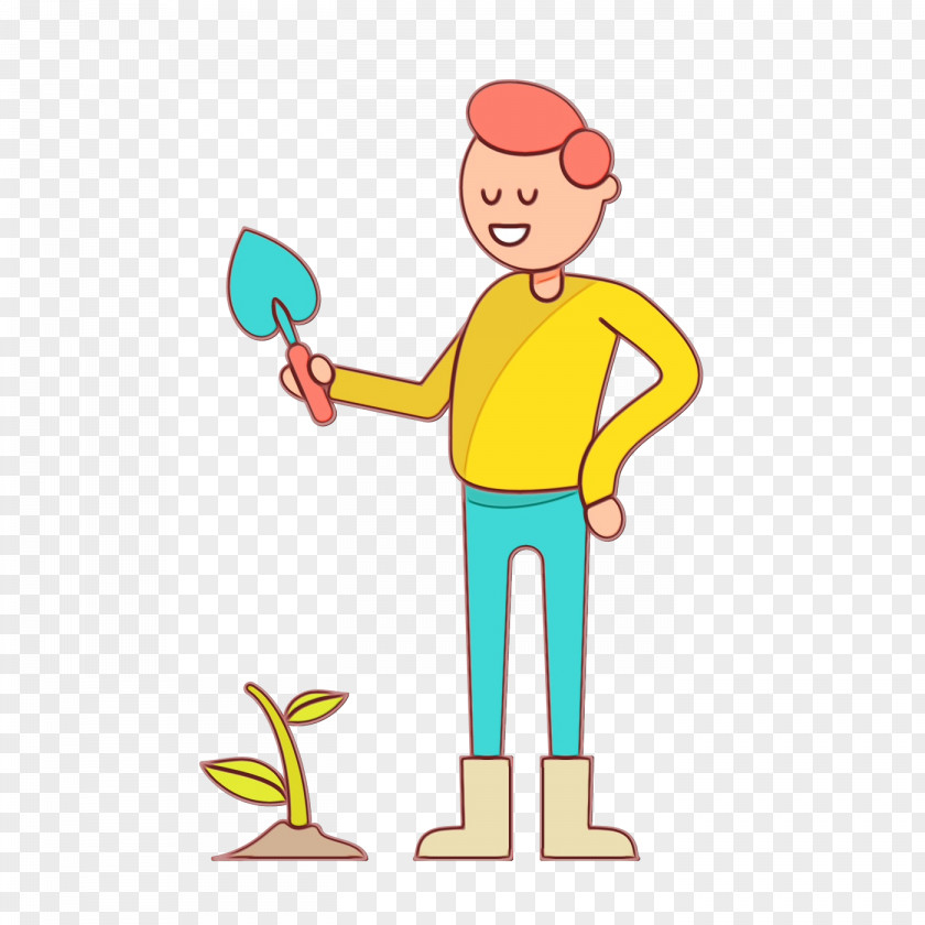 Cartoon Sharing Happy Gesture PNG