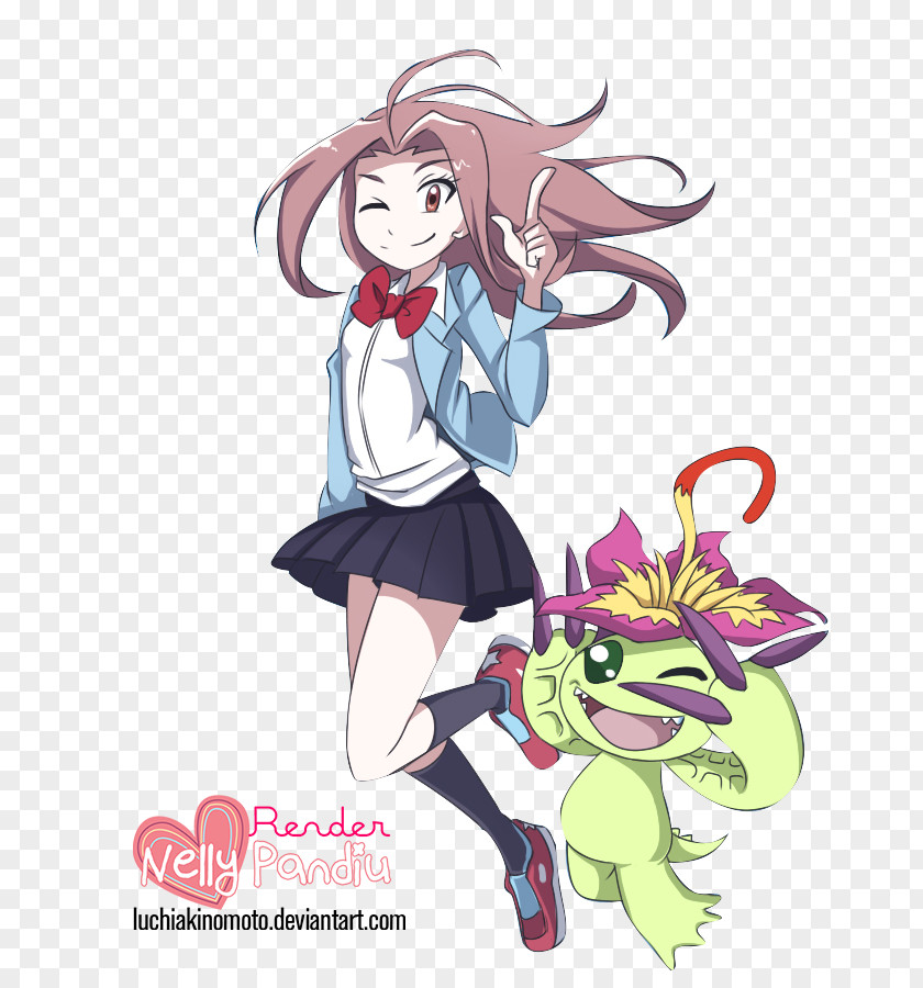 Digimon Mimi Tachikawa Palmon Agumon Adventure Tri. PNG