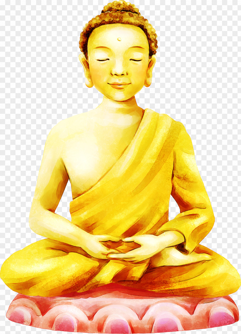 Monk Sculpture Meditation Statue Guru Sitting Fictional Character PNG