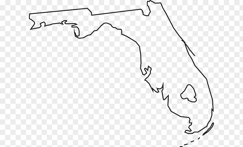 Triangle Mosaic Florida Blank Map Vector Clip Art PNG