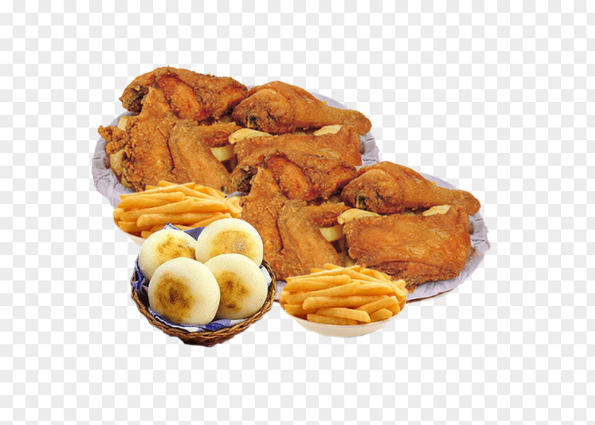 Fried Chicken Fast Food Fingers Frying French Fries PNG