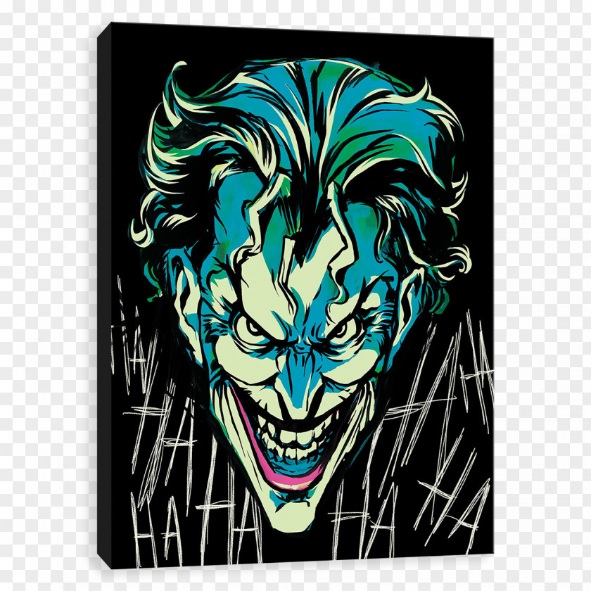 Joker Batman Harley Quinn Canvas Print Comics PNG