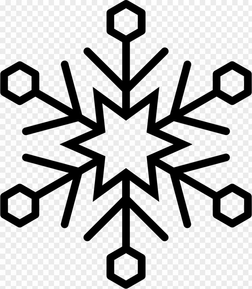 Snowflake Hexagon Shape Five-pointed Star PNG