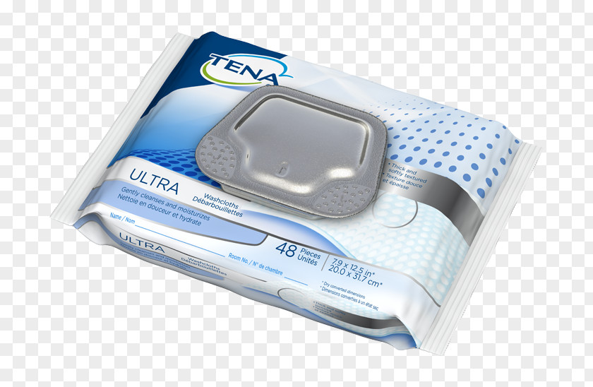 TENA Moisturizer Wet Wipe Washing Incontinence Pad PNG