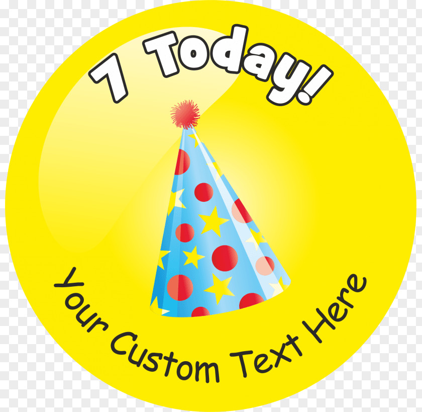 Happy 7TH Birthday Sticker Party Clip Art PNG