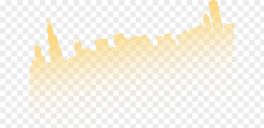 Silhouette Buildings Yellow Angle Pattern PNG