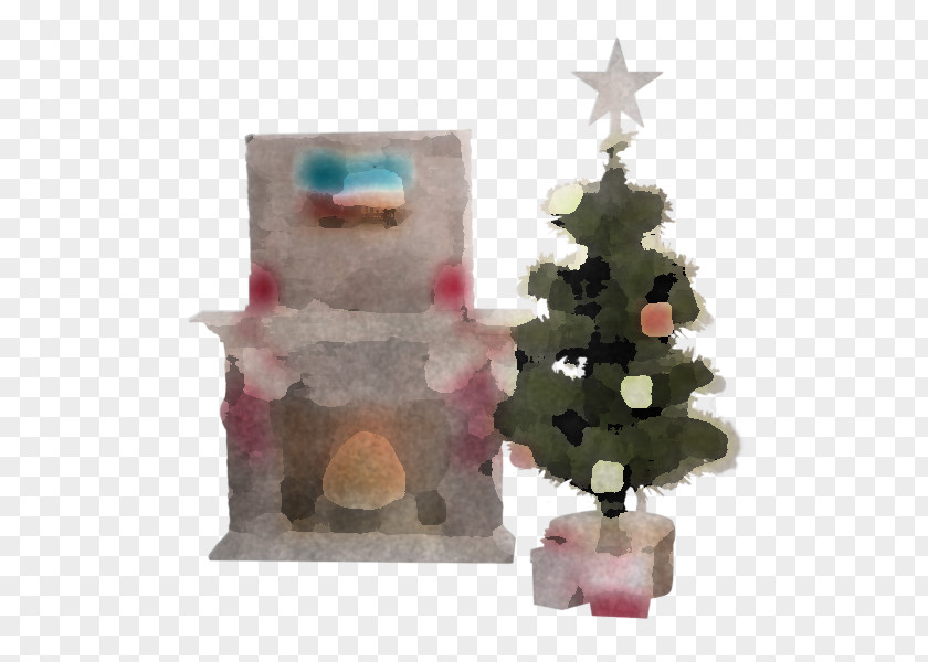 Beige Fir Christmas Tree PNG