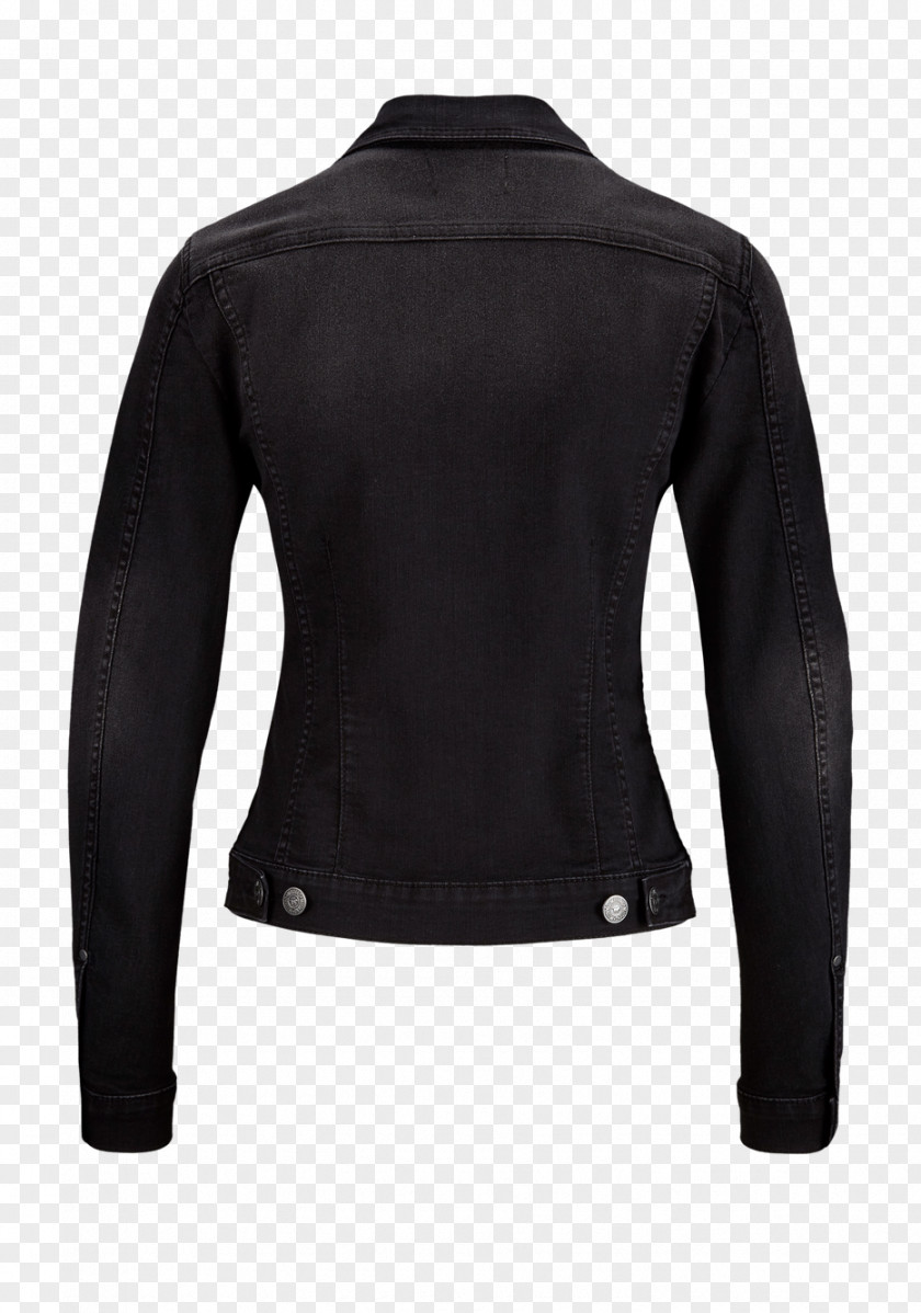 Black Denim Jacket Leather Clothing Glove Waistcoat PNG