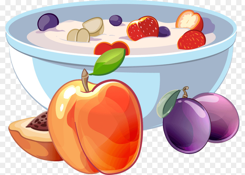 Cartoon Salad Breakfast Food Fruit Graphic Design PNG