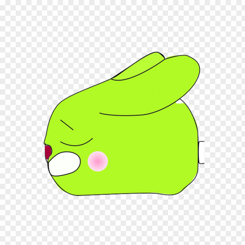 Green Bunny Cartoon Head Download Clip Art PNG