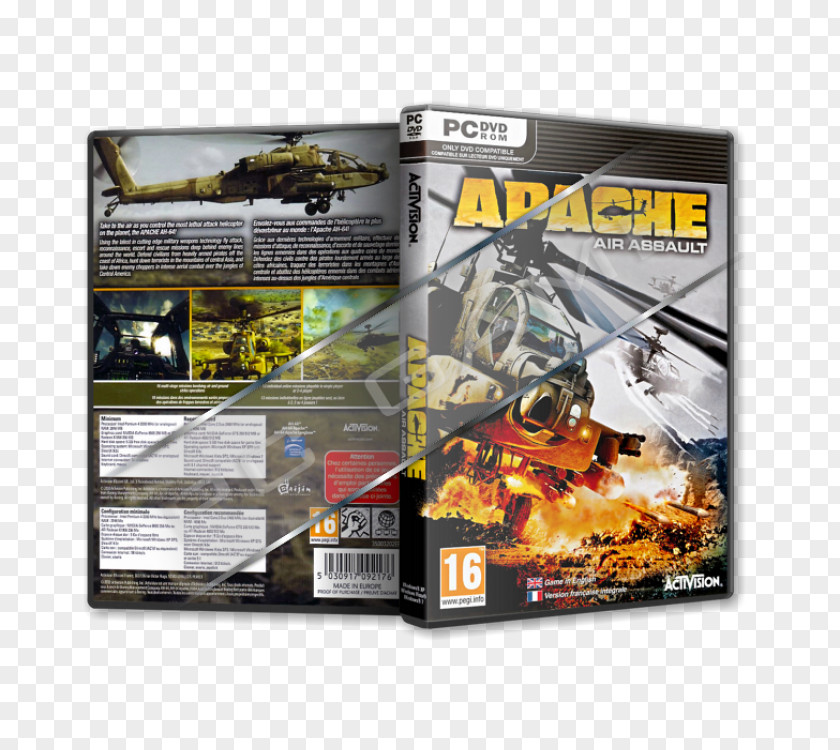 Apache: Air Assault Xbox 360 Video Game PC Activision Blizzard PNG