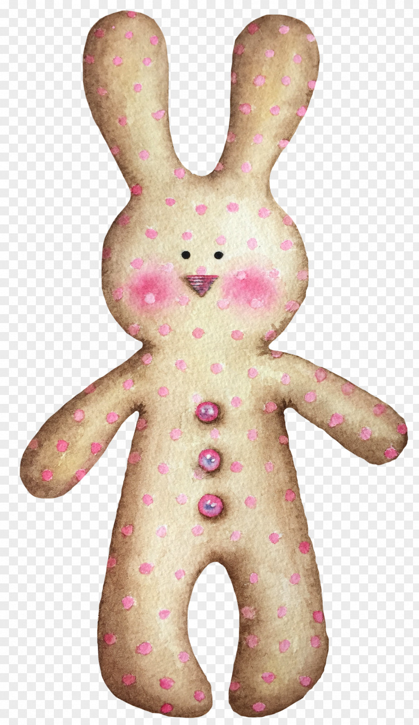 Hand-painted Dolls Easter Bunny Rabbit Doll PNG