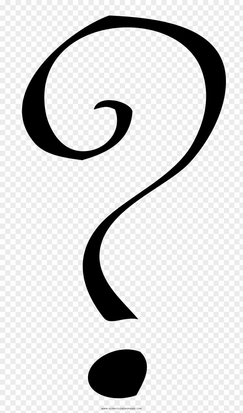 Question Mark Drawing Coloring Book Line Art Clip PNG