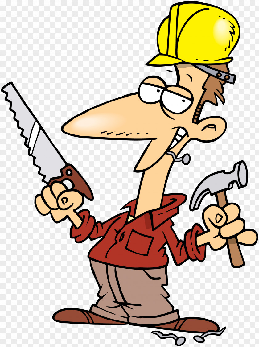 Construction Worker Hammer Cartoon Royalty-free Clip Art PNG