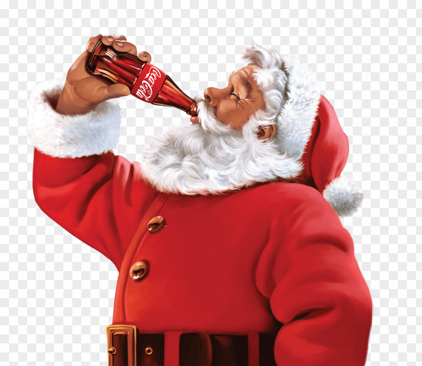 Santa's Sleigh The Coca-Cola Company Fizzy Drinks Santa Claus PNG
