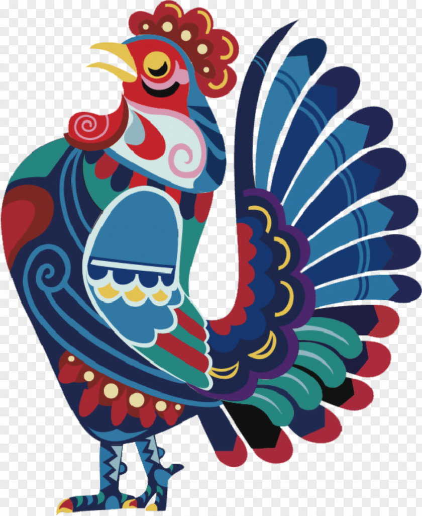 Chinese New Year Chicken Illustration Poster Design PNG