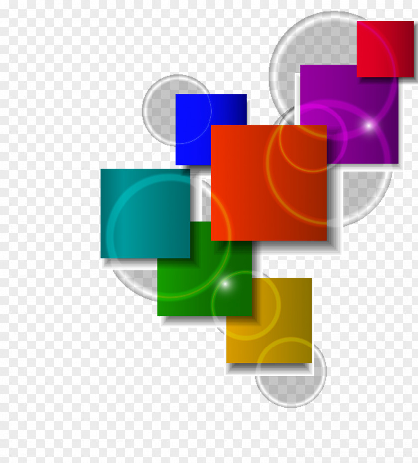 Square Box Color Graphic Arts PNG