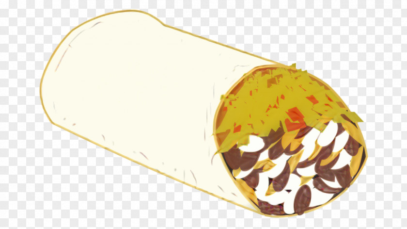 Yellow Wrap Taco Cartoon PNG