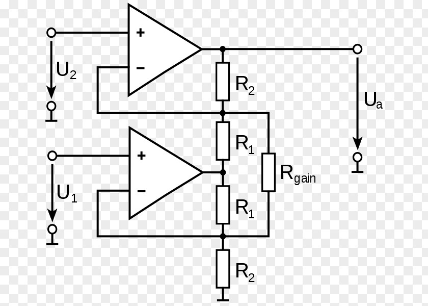 Amp Instrumentation Amplifier Electronic Circuit Operational PNG