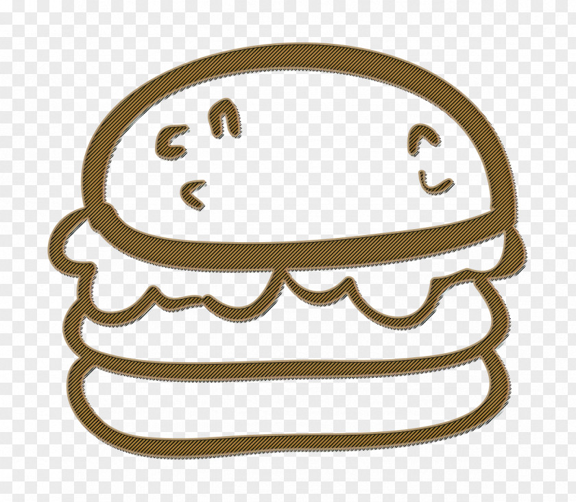 Burger Icon Hand Drawn Food PNG