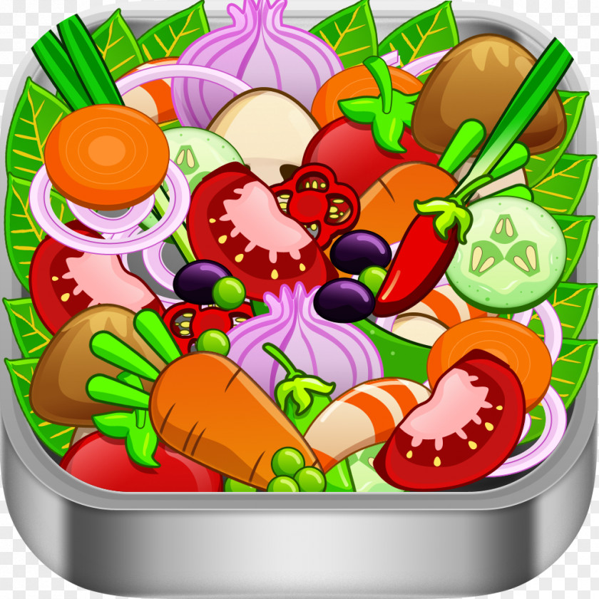Cartoon Salad Vegetable Vegetarian Cuisine Food Clip Art PNG