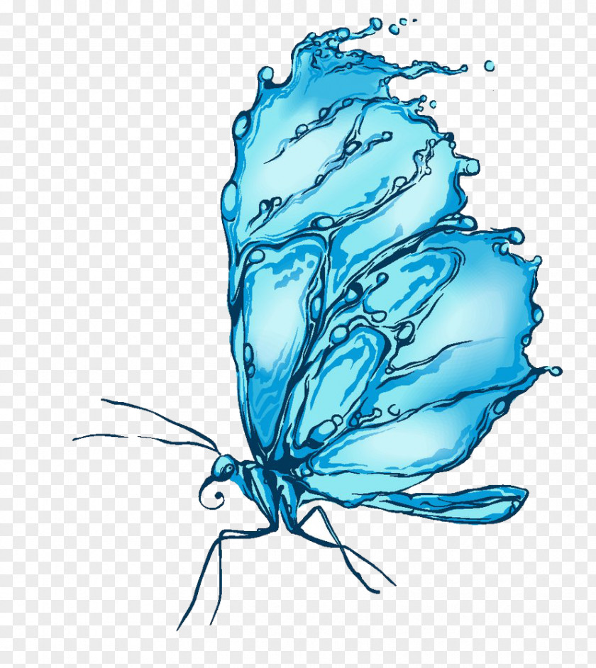 Blue Crystal Butterfly PNG