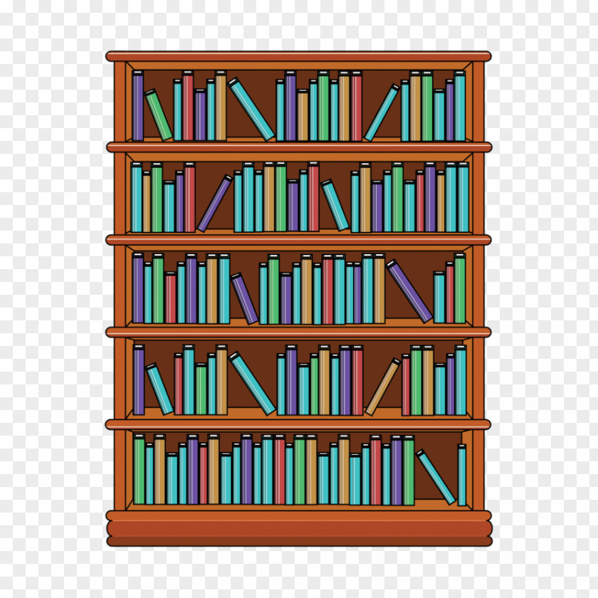 Bookshelf Bookcase Shelf Furniture Clip Art PNG