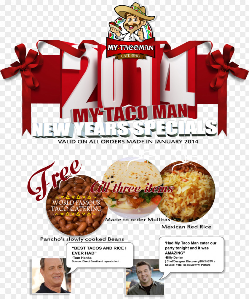 Catering Flyer Junk Food Cuisine Fast Burrito Recipe PNG