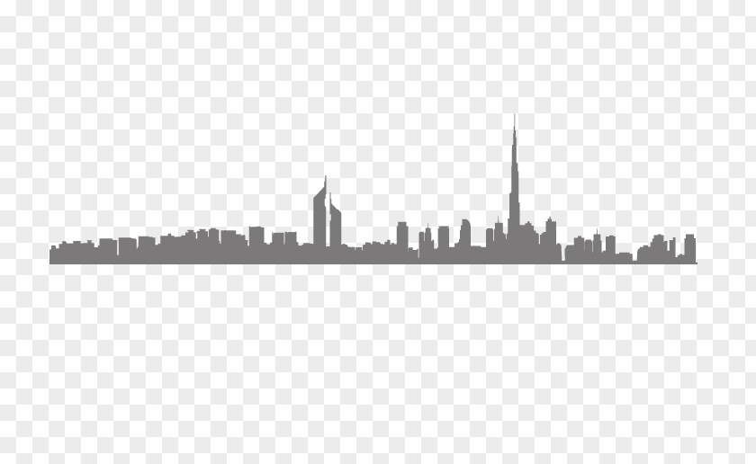 Dubai E-Walls Studio Skyline Silhouette PNG