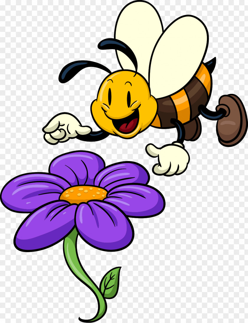 Flower Bee Honey Vector Graphics Apidae Illustration Clip Art PNG