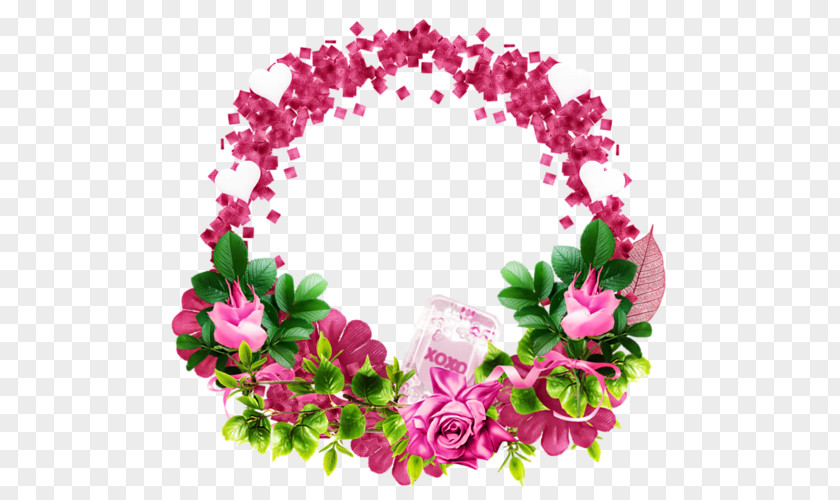 Flower Floral Design Wreath Picture Frames Scrapbooking PNG