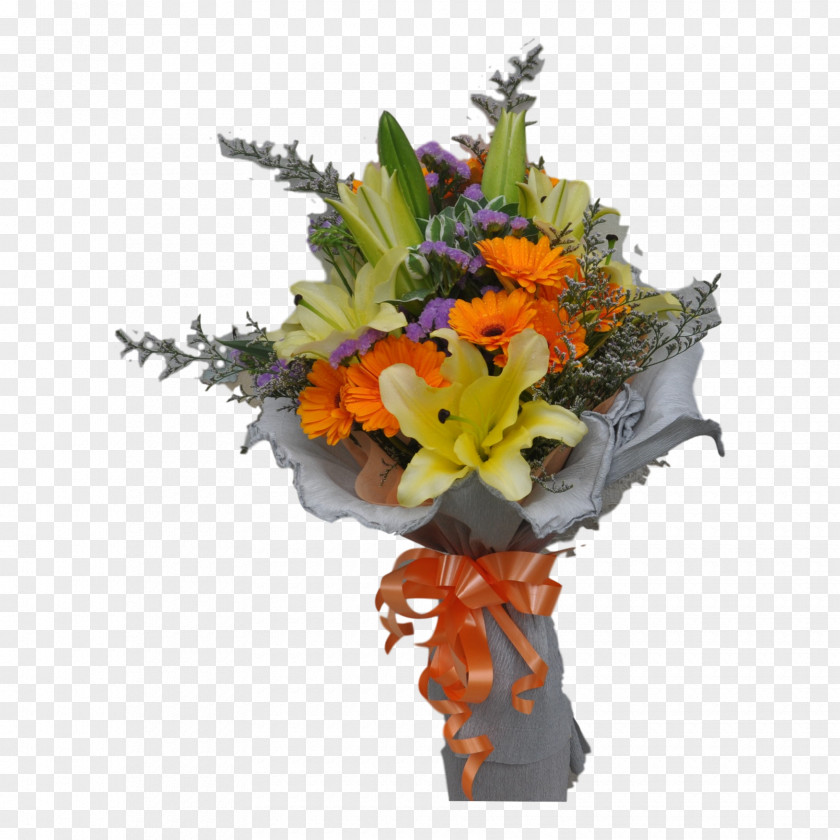 Diwali Brochure Orange Floral Design Flower Bouquet Cut Flowers Gift PNG