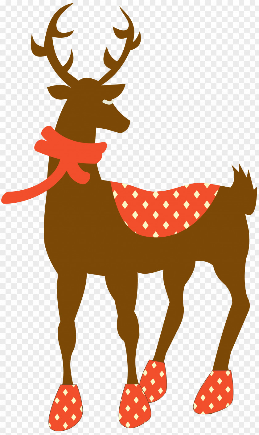 Deer Reindeer Christmas Card Clip Art PNG