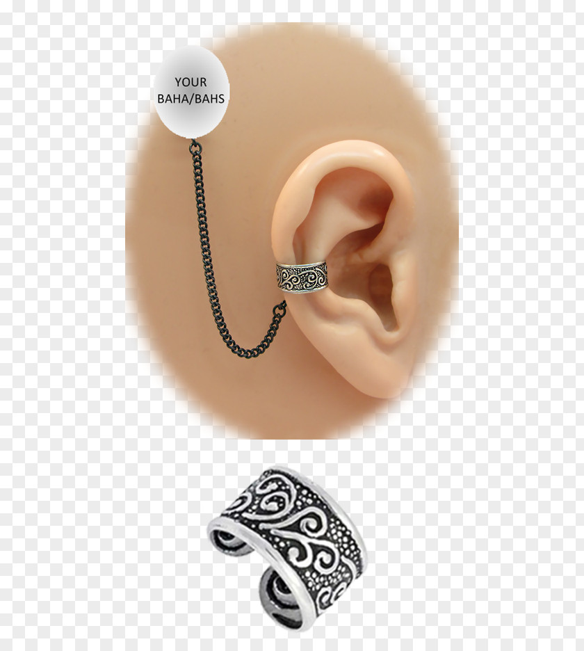 Ear Earring Кафф Silver Cuff PNG