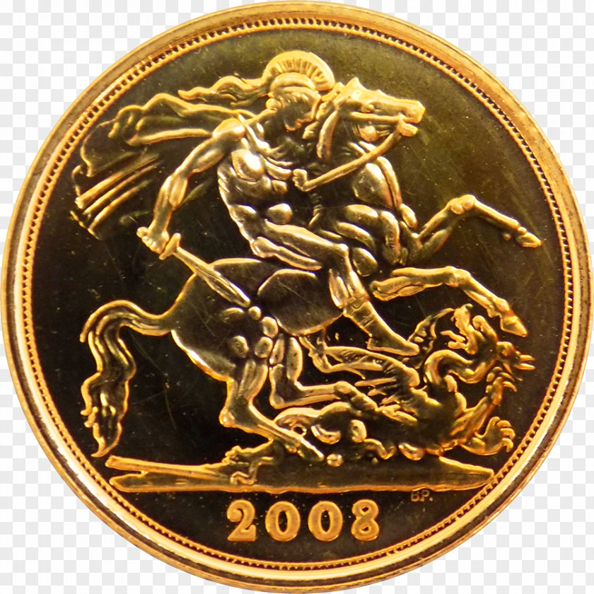 Half Sovereign Belarus History Bronze Medal Coin PNG