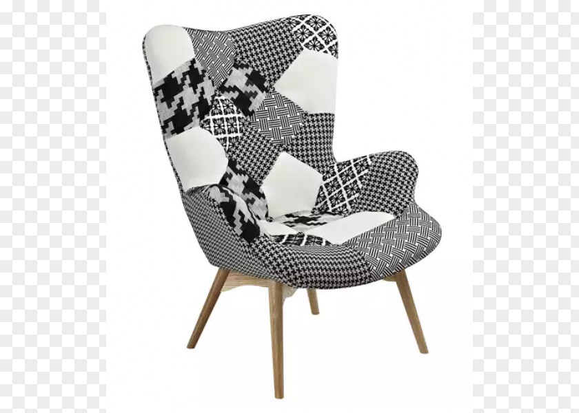 Ninki Nanka Eames Lounge Chair Patchwork Footstool Living Room PNG