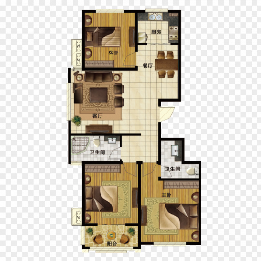 Vector Apartment Layout Floor Plan PNG