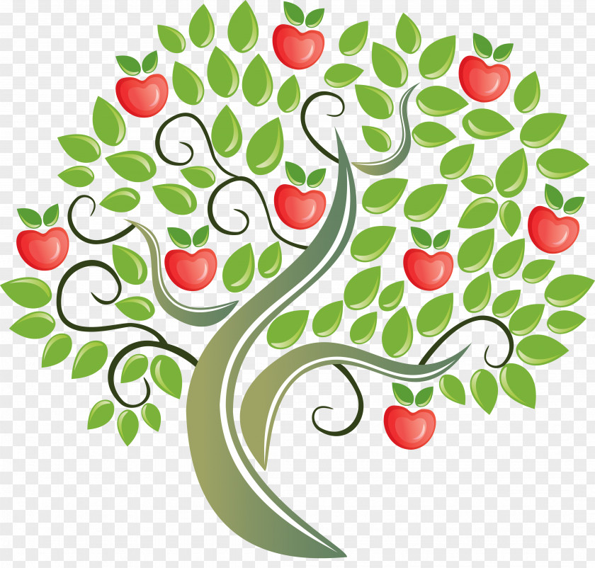 Cartoon Tree Apples Clip Art PNG