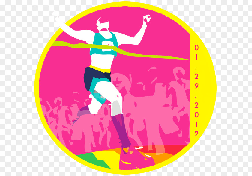 Colorful Run Graphic Design Yellow Green PNG