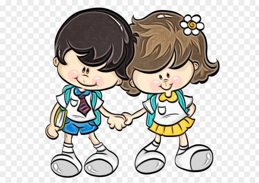 M-019 Friendship Cartoon Happiness Hug PNG
