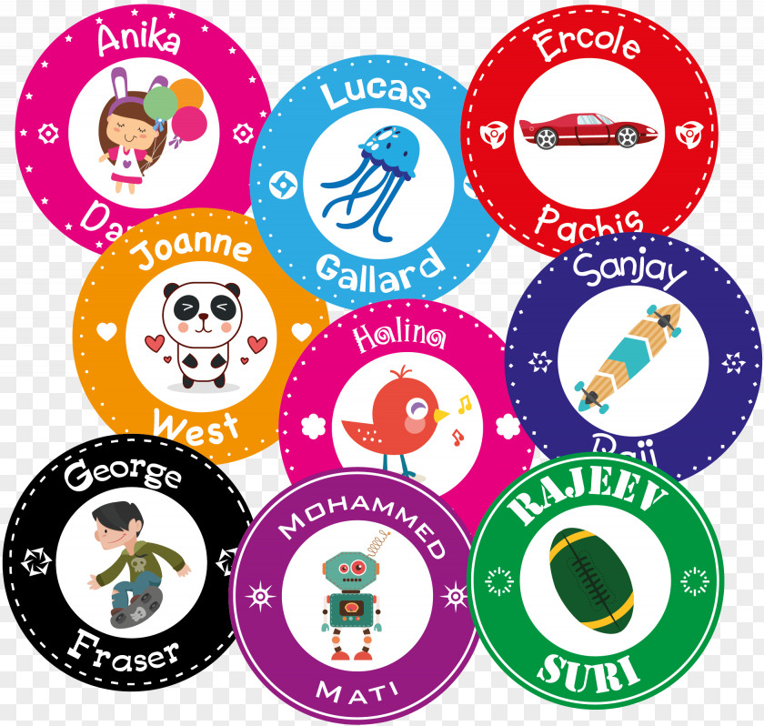 Round Design Sticker Pin Badges Label Logo Name Tag PNG