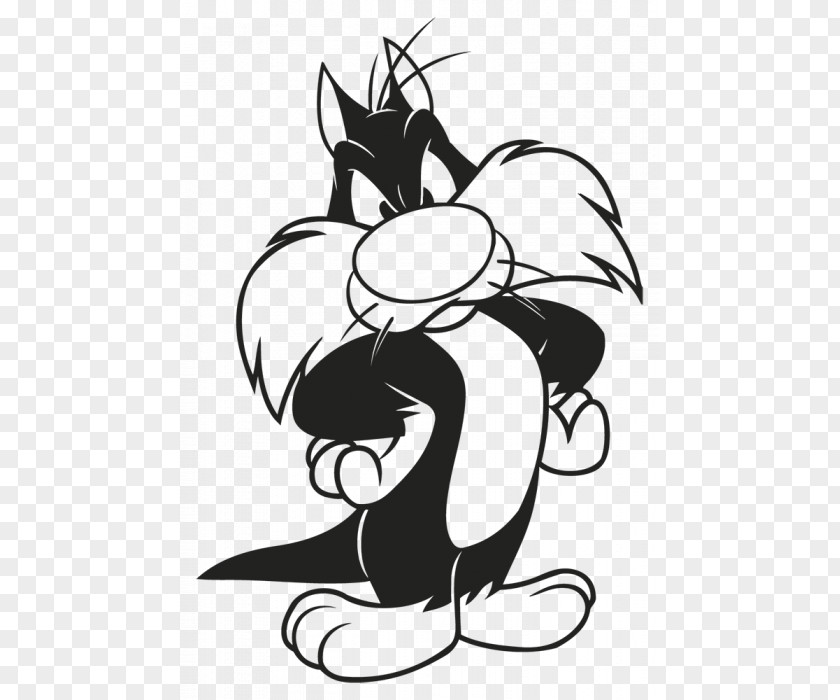 Sylvester The Cat Jr Jr. Drawing Looney Tunes Black And White Clip Art PNG
