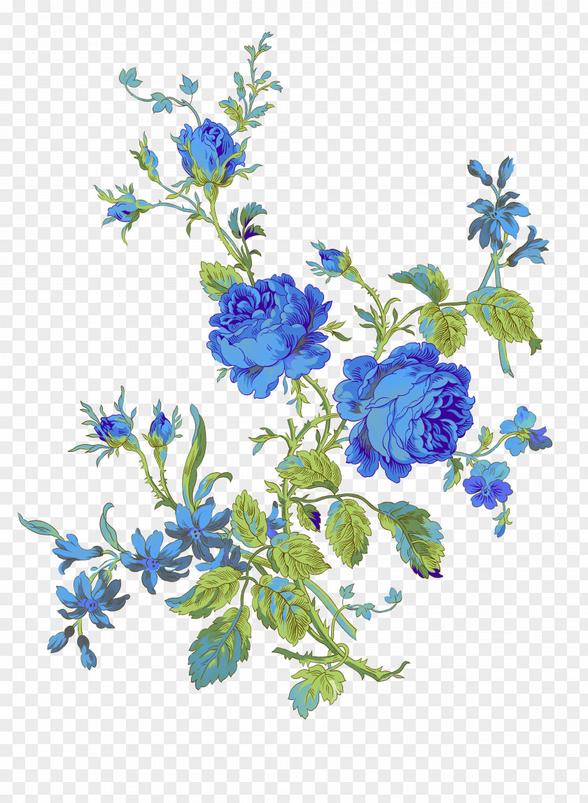 Blue Flower Painting PNG