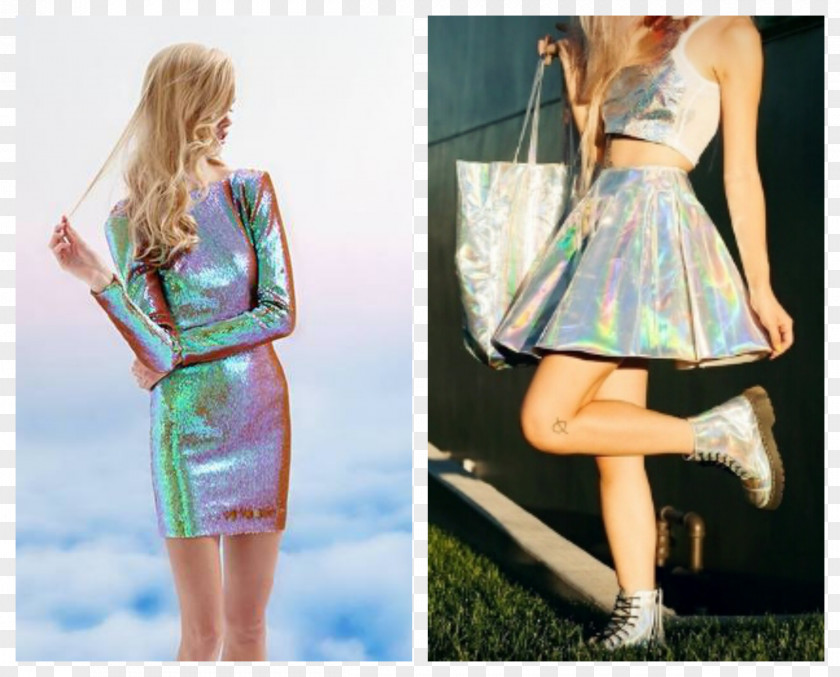 Dress Holography Cocktail Clothing Fashion PNG
